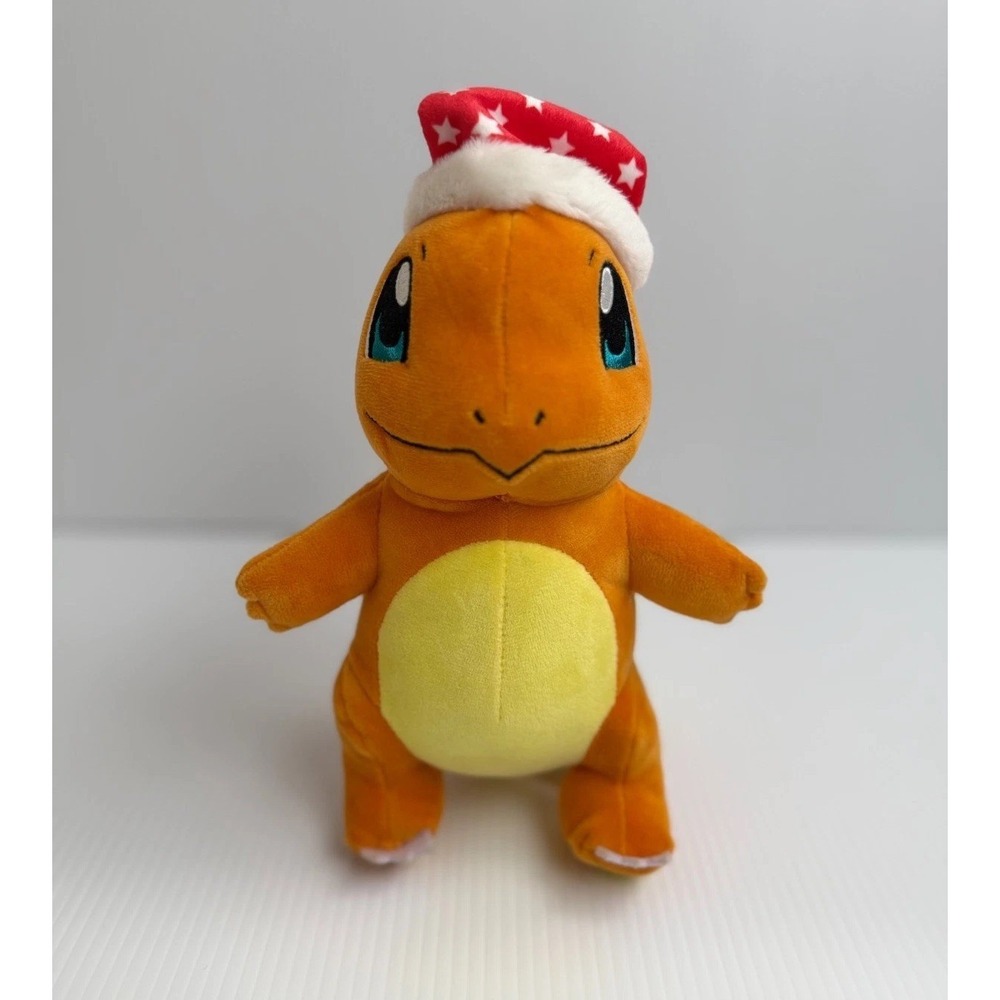 Pokemon Charmander Christmas Plush 9  Inch Jazwares 2023 Santa Hat